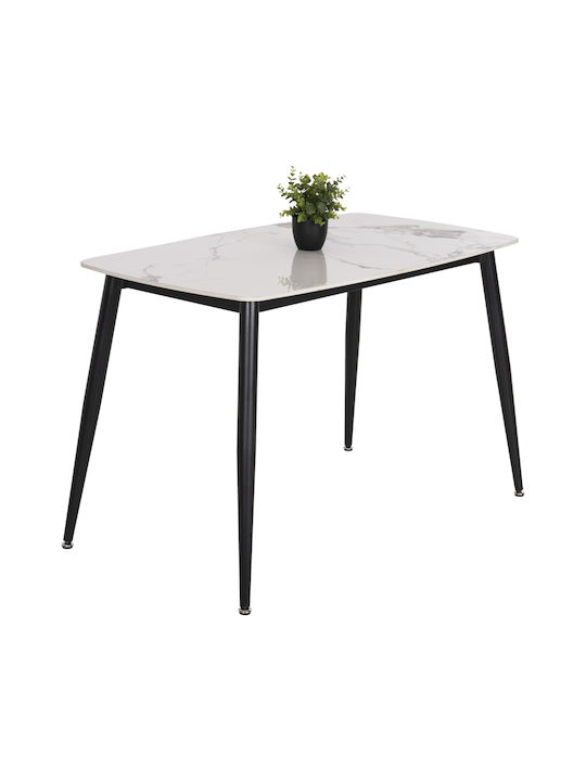 Tisch Stabil Raven White 117.5x67.5x76cm