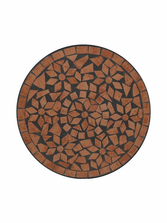 Masa Fer forjat pentru spații exterioare mici cu schelet metalic Terracotta 50x50x70buc