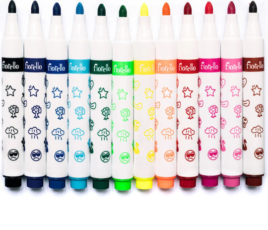 Fiorello Stamp Markers 12 Colors Gr-f205 St