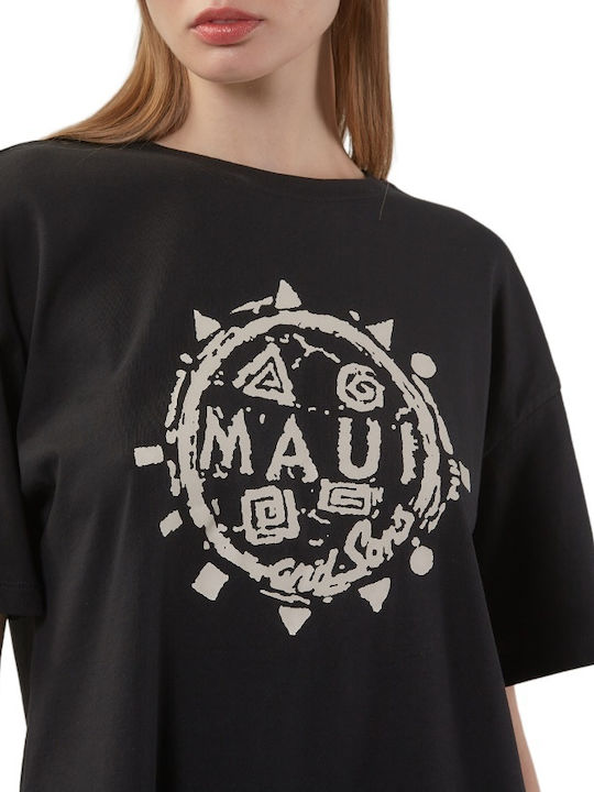 Maui & Sons Damen T-shirt Schwarz