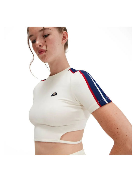 Ellesse Γυναικείο Αθλητικό Crop T-shirt Μπεζ