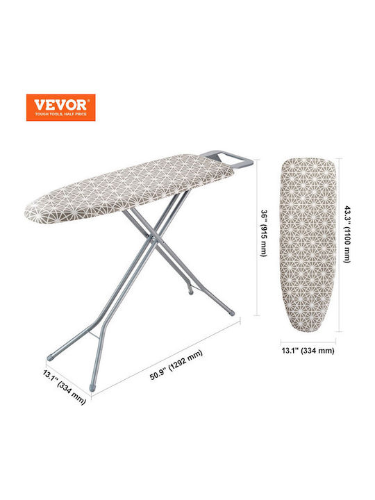Vevor For Steam Iron Foldable Ironing Board 129.2x33.4x91.5cm