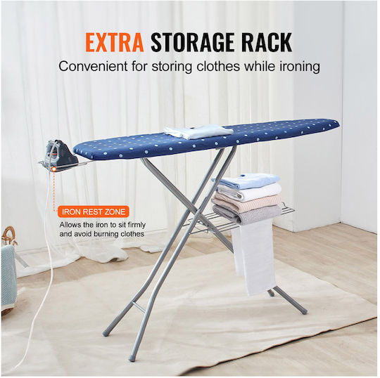 Vevor Vevor Foldable Ironing Board for Steam Iron 154x37x97cm