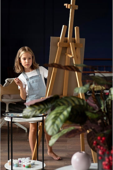 Easel din lemn Zola, reglabil pe lățime și unghi, pliabil, 170 x 56 x 75 cm