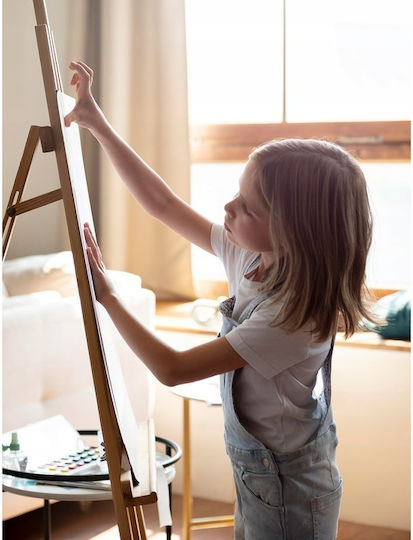 Easel din lemn Zola, reglabil pe lățime și unghi, pliabil, 170 x 56 x 75 cm