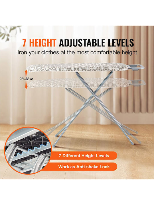 Vevor For Steam Iron Foldable Ironing Board 129.2x33.4x91.5cm
