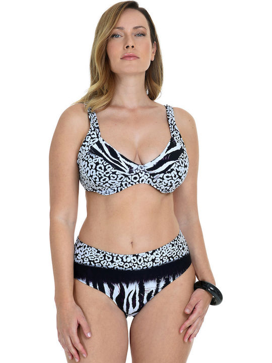 Set Bikini Schwarz Weiß