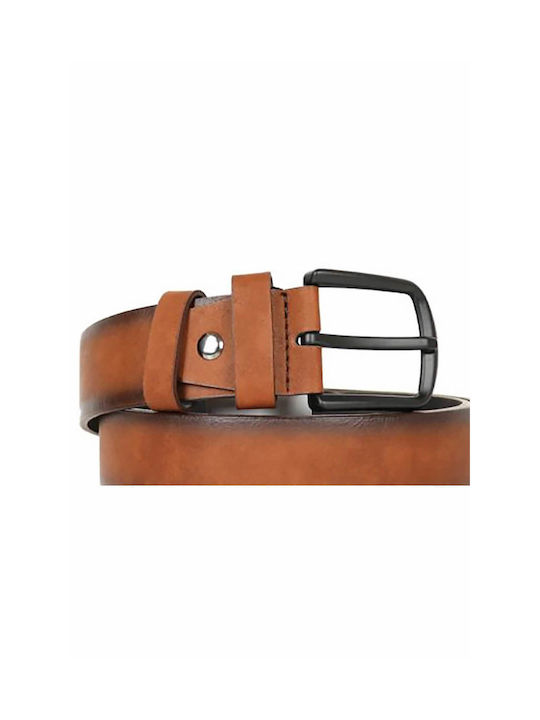 William G Men's Leather Belt Brown