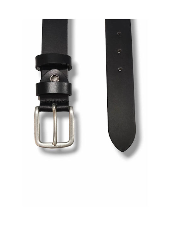 Venturi Men's Leather Belt Black