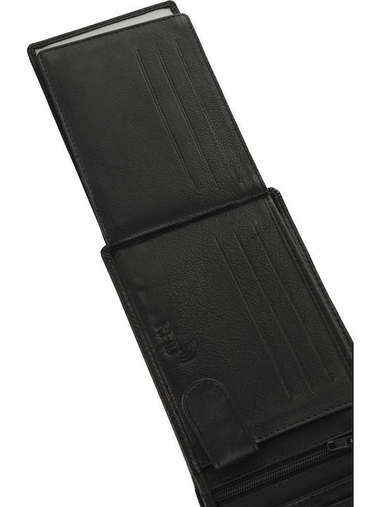 Leather Men's Wallet Classic with RFID Black