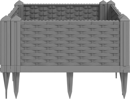 vidaXL Ζαρντινιέρα Πλαστική Αν.γκρι 42.5x42.5x28.5εκ.