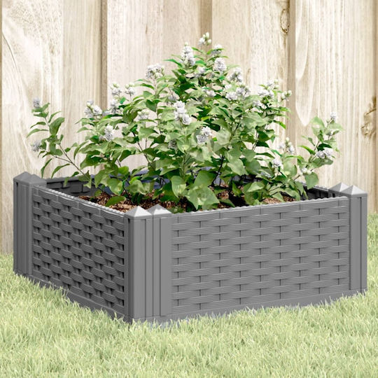 vidaXL Ζαρντινιέρα Πλαστική Αν.γκρι 42.5x42.5x28.5εκ.