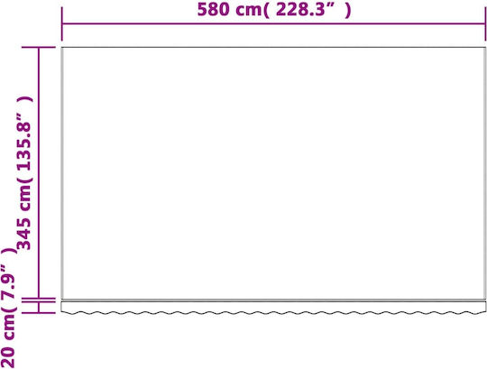 vidaXL Τεντόπανο Πολύχρωμο με Επίστρωση PU 3.5x6m