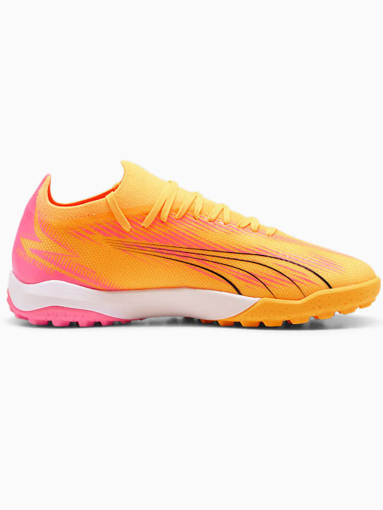 Puma Ultra Match TT Low Football Shoes with Molded Cleats Yellow