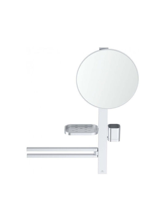 Ideal Standard Ράγα Μπάνιου Μονή Επιτοίχια με Βίδες ​70x70cm Ασημί