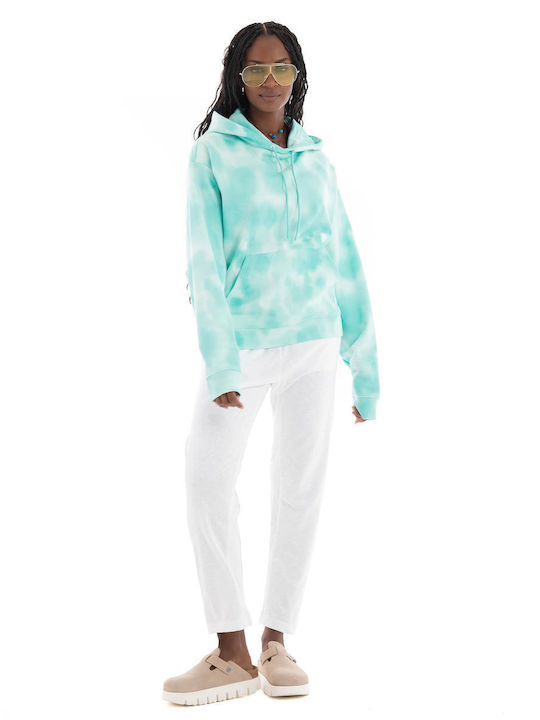 Hugo Boss Women's Hooded Sweatshirt Aquamarine