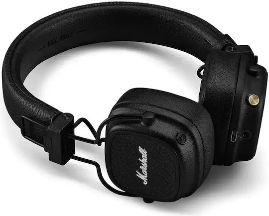 Marshall Major V Ασύρματα / Ενσύρματα On Ear Ακουστικά με 100 ώρες Λειτουργίας και Quick Charge Μαύρα