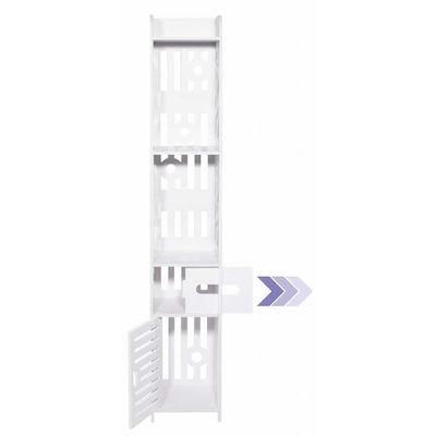 Floor Bathroom Column Cabinet for Washing Machine L20xD20xH120cm White