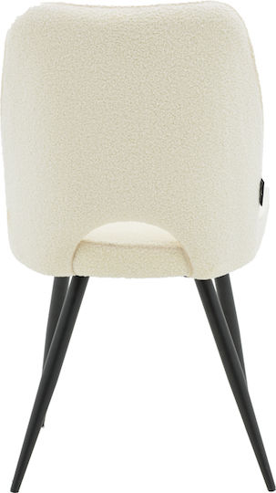 Renish Dining Room Fabric Chair Boucle Ecru 61x47x91.5cm