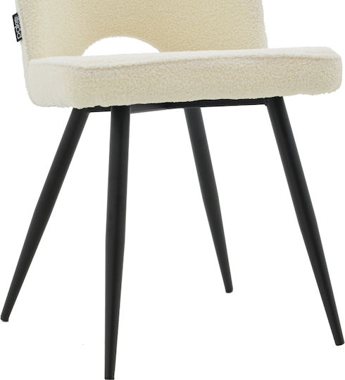 Renish Dining Room Fabric Chair Boucle Ecru 61x47x91.5cm