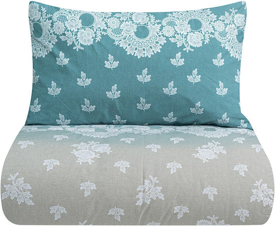 Beauty Home Set Duvet Cover Super King 220x240cm Petrol Blue 12186PMYD 3 Pieces