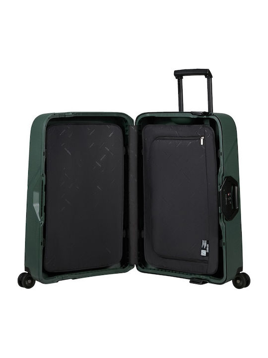 Samsonite MAGNUM Mittlerer Hartschalen-Reisekoffer Forestgrün mit 4 Rädern Höhe 69cm