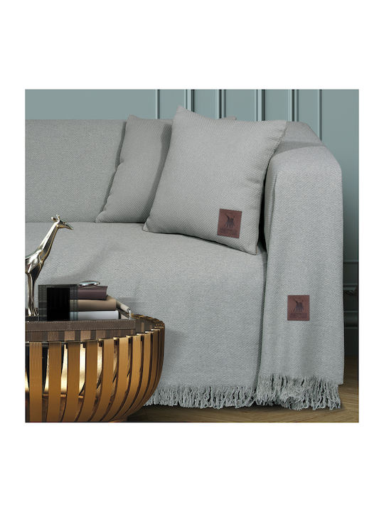 Greenwich Polo Club Three-Seater Sofa Throw 3913 180x300cm Grey Light 206183003913