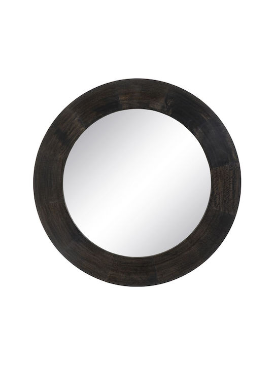 BigBuy Wall Mirror with Brown Glass Frame Diameter 122cm 1pcs