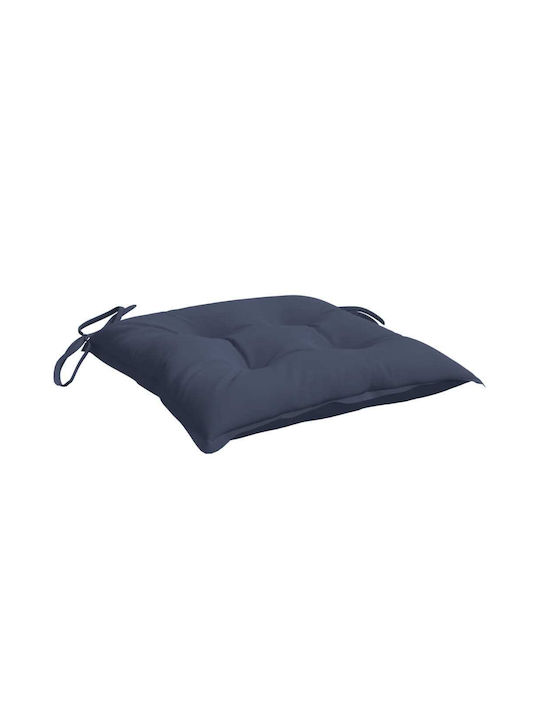 vidaXL Wasserdicht Gartenstuhlkissen Navy Blue 2Stück 40x40cm.