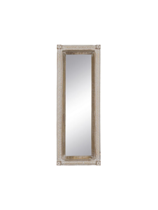 BigBuy Wall Mirror with White Glass Frame 106.6x38cm 1pcs