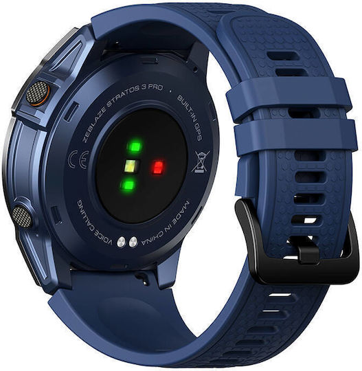 Zeblaze Stratos 3 Pro Aluminium 46mm Smartwatch with Heart Rate Monitor (Blue)