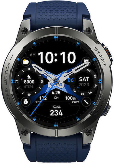 Zeblaze Stratos 3 Pro Aluminium 46mm Smartwatch with Heart Rate Monitor (Blue)