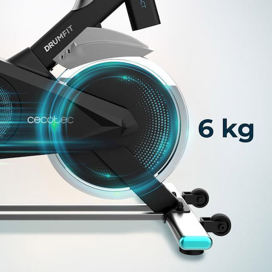 Cecotec DrumFit Indoor 6000 Compact Ποδήλατο Spinning Μαγνητικό με Ροδάκια