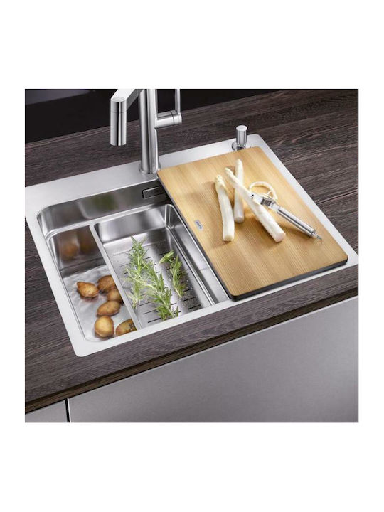 Blanco Etagon 500-IF Ένθετος Νεροχύτης Inox Σατινέ Μ54xΠ50cm Ασημί