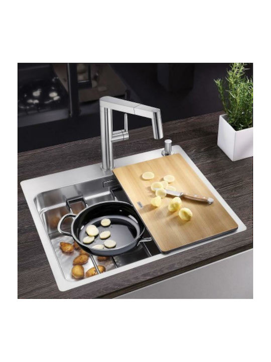 Blanco Etagon 500-IF Ένθετος Νεροχύτης Inox Σατινέ Μ54xΠ50cm Ασημί