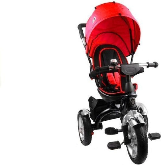 Lean Toys Tricicletă Pentru Copii Cu Mâner Pentru Părinți Pentru 9 Luni Roșie