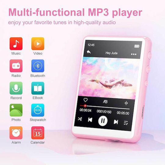 MECHEN M3 MP3 Player (64GB) with LCD / TFT Touch Screen 2.4" Pink