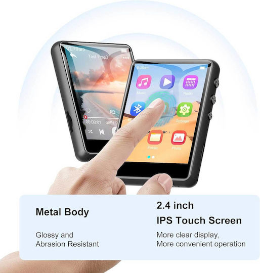 SWOFY M4 MP3-Spieler (64GB) mit IPS / TFT Touchscreen 2.4" Schwarz