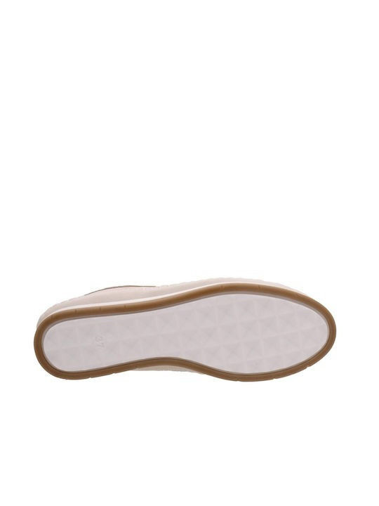 Дамски Slip-On Кожени Бежови