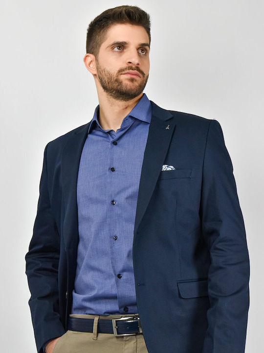 Men's Suit Jacket Slim Fit Blue