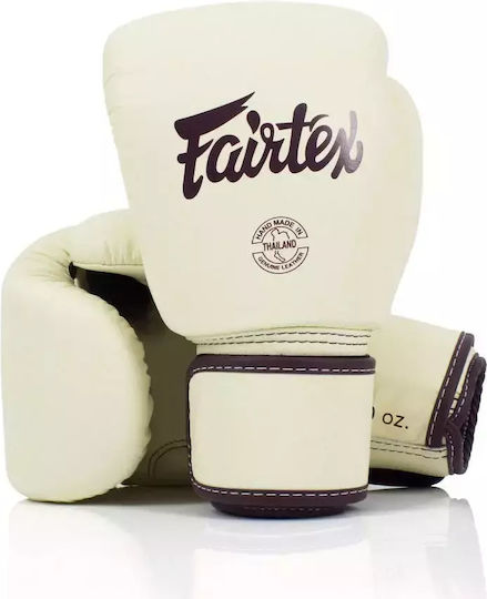 Fairtex BGV16 Δερμάτινα Γάντια Πυγμαχίας για Αγώνα Λευκά