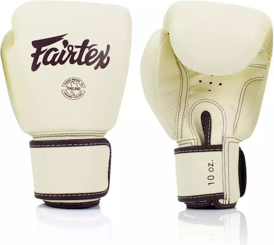 Fairtex BGV16 Δερμάτινα Γάντια Πυγμαχίας για Αγώνα Λευκά