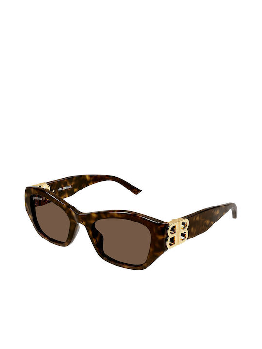 Balenciaga Women's Sunglasses with Brown Tartaruga Plastic Frame and Brown Lens BB 0311SK 002