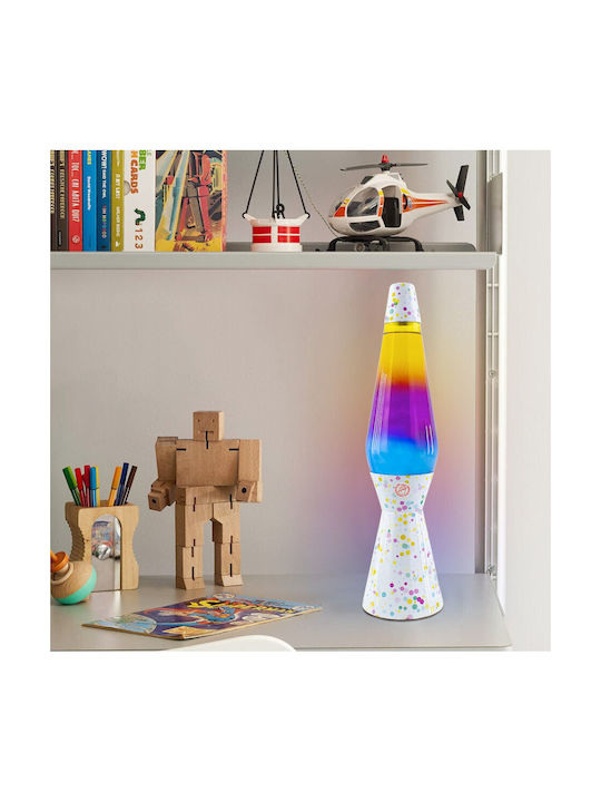 I-Total Decorative Lamp Lava Lamp with Socket for Bulb E14 Multicolour