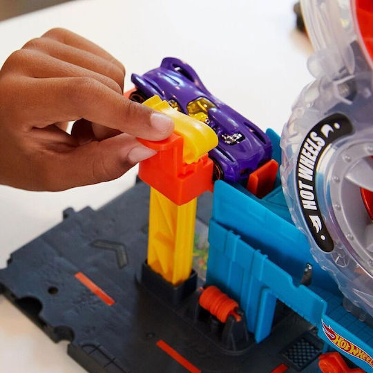 Hot Wheels City Super Twist Tire Shop Garage for Ages 5+