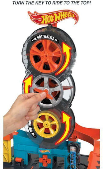 Hot Wheels City Super Twist Tire Shop Garage for Ages 5+