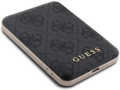 Σετ Guess Gubpm5p15x4gemgk Iphone 15 Pro Max 6.7" Σκληρή Θήκη + Powerbank 5000mah Magsafe Μαύρο Μαύρο 4g Μεταλλικό Λογότυπο