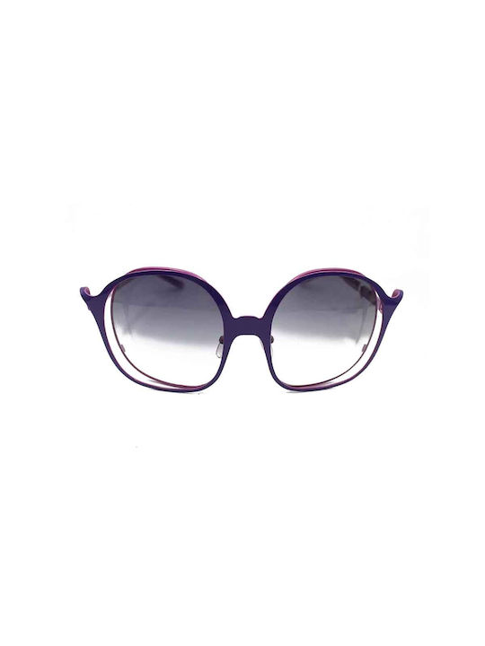 Alex Barusco Women's Sunglasses with Purple Plastic Frame and Gray Gradient Lens B101-1