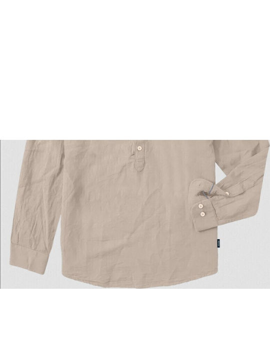 Double Λινό Πουκάμισο Beige