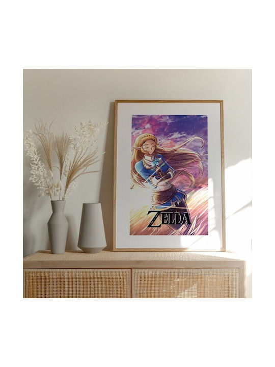 Walls Kids Wall Art Princess Zelda Wooden Framed 40x50cm